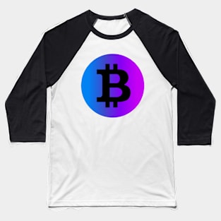 Astral Bitcoin - Black on White Baseball T-Shirt